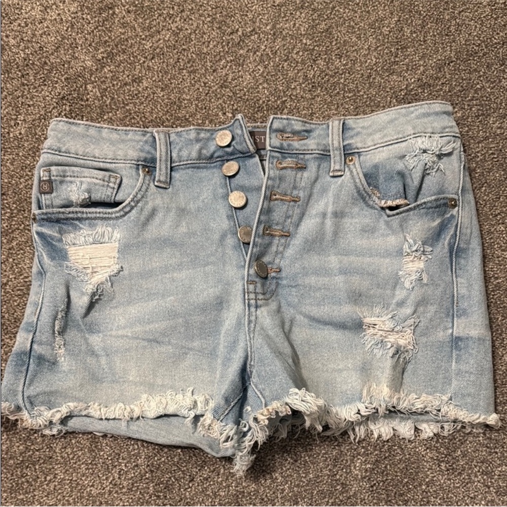 Just USA Blue Distressed Jean Shorts Vintage Style